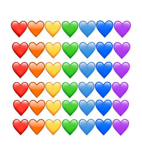 emoji heart colors